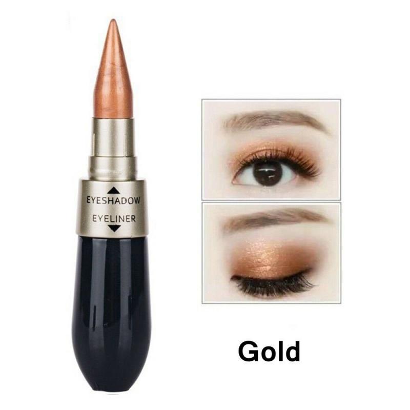 Creative Double-end Eyeshadow Black Eyeliner Pencil Waterproof 6 Colors Pigment Shimmer Glitter Smokey Eye Makeup Tool HOT TSLM2