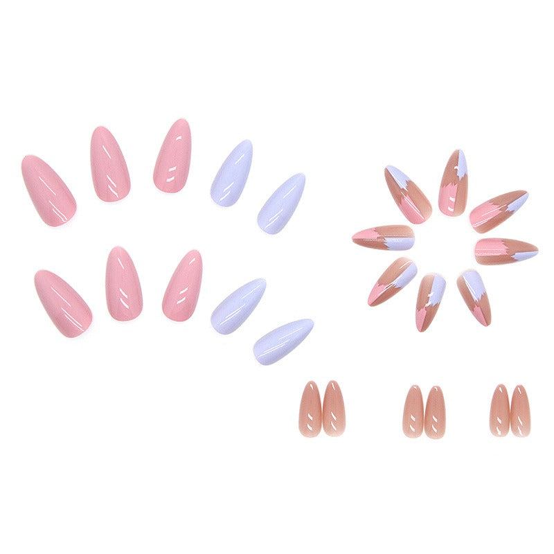 Finished manicure patches, wearable nails, drop-shaped manicure patches, contrasting color combinations